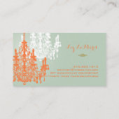 PixDezines koraal sinaasappel kroonluchter/DIY kle Visitekaartje (Achterkant)