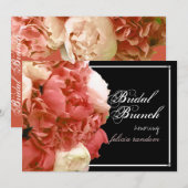 PixDezines koraalponies/hydrangeas/bruidbrunch Kaart (Voorkant / Achterkant)