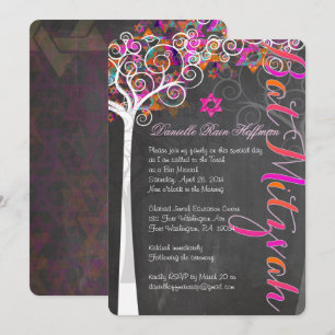 PixDezines KRIJTBOOM VAN HET LEVEN BAT MITZVAH Kaart