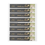 PixDezines krijtbord/faux gouden splatters Adreslabel Wikkel (Vel)