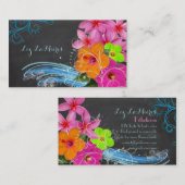 PixDezines krijtbord hula golven/DIY achtergrond Visitekaartje (Voorkant / Achterkant)