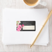 PixDezines krijtbord + kona roze orchidee Etiket (Insitu)