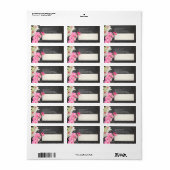 PixDezines krijtbord + kona roze orchidee Etiket (Full Sheet)