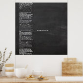 PixDezines-krijtbord+lantaarns/zitvlak Poster (Keuken)