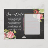 PixDezines krijtbord opslaan van de datum /  rozen Aankondigingskaart (Achterkant)