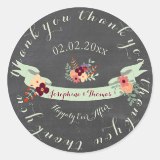 PixDezines krijtbord petite fleurs/DIY tekst Ronde Sticker