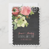 PixDezines krijtbord/rococo/ rozen Kaart (Voorkant)