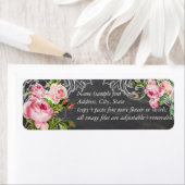 PixDezines krijtbord + rozen Etiket (Insitu)