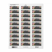 PixDezines krijtbord + rozen Etiket (Full Sheet)