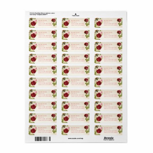 PixDezines krijtbord +  rozen Etiket (Full Sheet)