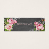PixDezines krijtbord + rozen / prijs labels Mini Visitekaartjes (Voorkant)
