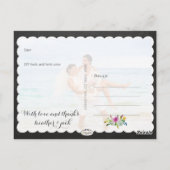 PixDezines krijtbord/trouwfoto's dank u Briefkaart (Achterkant)