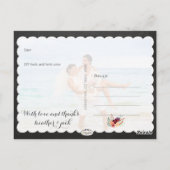 PixDezines krijtbord/trouwfoto's dank u Briefkaart (Achterkant)