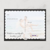 PixDezines krijtbord/trouwfoto's dank u Briefkaart (Achterkant)