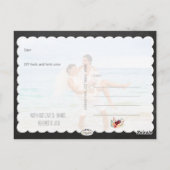 PixDezines krijtbord/trouwfoto's dank u Briefkaart (Achterkant)