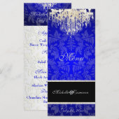 PixDezines kristal kroonluchter/barok damast menu (Voorkant / Achterkant)