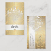 PixDezines kristal kroonluchter/DIY kleur Visitekaartje (Voorkant / Achterkant)