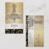 PixDezines kristal kroonluchter/DIY kleur Visitekaartje (Voorkant / Achterkant)