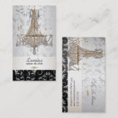 PixDezines kristal kroonluchter/DIY kleur Visitekaartje (Voorkant / Achterkant)