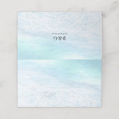 PixDezines Kristalblauw Kuststrand Plaatskaartje (Buitenkant ongevouwen)