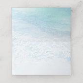 PixDezines Kristalblauw Kuststrand Plaatskaartje (Binnenkant ongevouwen)