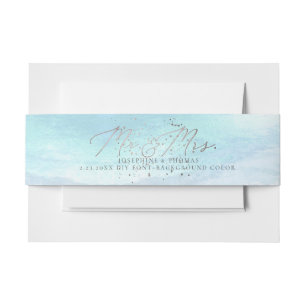 PixDezines Kristalblauwe kustlijn, strand Uitnodigingen Wikkel