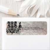 PixDezines kristallen kroonluchter/faux zilver fol Etiket (Insitu)