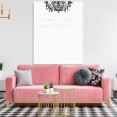 PixDezines kroonluchter bruiloft programma Canvas Afdruk (Insitu (Woonkamer))