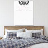 PixDezines kroonluchter bruiloft programma Canvas Afdruk (Insitu (Slaapkamer))