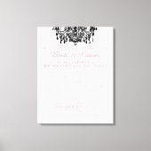 PixDezines kroonluchter bruiloft programma Canvas Afdruk (Voorkant)