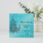 PixDezines kroonluchter/bruiloft shower Kaart (Staand voorkant)
