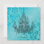 PixDezines kroonluchter/bruiloft shower Kaart (Achterkant)