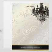 PixDezines Kroonluchter cupcakes krullen/parelwit Custom Briefhoofd (Voorkant / Achterkant)