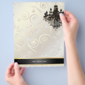 PixDezines Kroonluchter cupcakes krullen/parelwit Flyer (Hand)