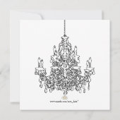 PixDezines kroonluchter/datum/doe-het-zelf kleur o Save The Date (Achterkant)