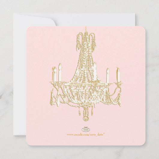 PixDezines kroonluchter/datum opslaan/doe-het-zelf Save The Date (Achterkant)