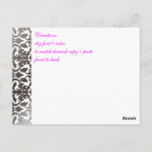 PixDezines kroonluchter + flora + damast routebesc Briefkaart (Achterkant)