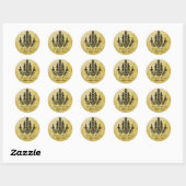 PixDezines  kroonluchter Ronde Sticker (Vel)