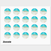 PixDezines kroonluchter/strand/lightstrings dank u Ronde Sticker (Vel)
