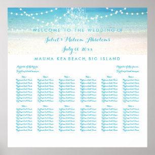 PixDezines Kroonluchter/Strand/Zitplaatskaart Poster