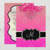 PixDezine's Kroonluchter+Vendome Damask/5x7 Kaart (Voorkant / Achterkant)