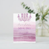 PixDezines kroonluchter+waterverf Aankondigingskaart (Staand voorkant)