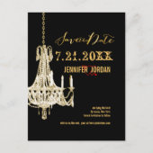 PixDezines kroonluchters/gouden trim/bewaar de dat Aankondigingskaart (Voorkant)