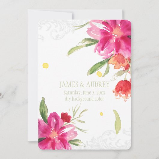 PixDezines kunnen bloemen/waterverf Kaart (Voorkant)