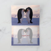 PixDezines Kus Emperor Penguin Valentijnse Feestdagen Kaart (Binnen)
