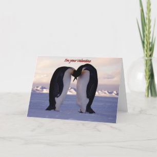 PixDezines Kus Emperor Penguin Valentijnse Feestdagen Kaart