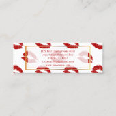 PixDezines kus, kus rode lippen Mini Visitekaartje (Achterkant)