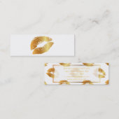 PixDezines kus met gouden lippen Mini Visitekaartje (Voorkant / Achterkant)