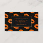 PixDezines kus oranje lippen Visitekaartje (Achterkant)