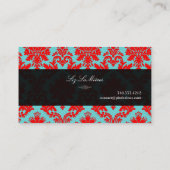 PixDezines la paloma Damask/DIY background Visitekaartje (Achterkant)